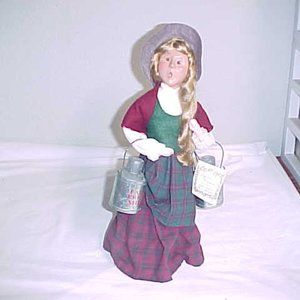 Vintage 1997 Byers Choice Carolers Milk Maid CRIES of LONDON Signed & Dated